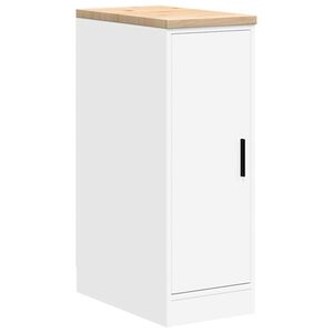 vidaXL Dulap depozitare garaj alb 30x51x85 cm lemn masiv de pin