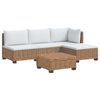 vidaXL 5 buc. Set de lounge din ratan cu perne GENDT Ratan Natural
