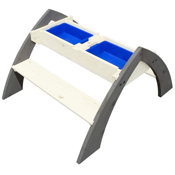 AXI Masă de picnic pentru copii &bdquo;Delta&rdquo;, gri și alb A031.023.00