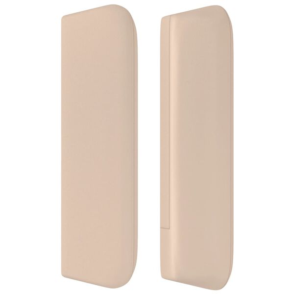 vidaXL Tăblie pat cu aripioare cappuccino 163x16x78/88 cm piele eco