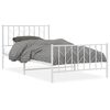vidaXL Cadru de pat metalic cu tăblie de cap/picioare&nbsp; alb 107x203 cm