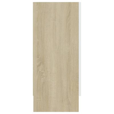 vidaXL Servantă, alb și stejar Sonoma, 120 x 30,5 x 70 cm, PAL