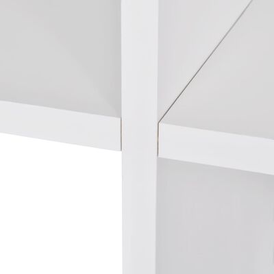 vidaXL Bibliotecă tip scară/Raft de expunere, alb, 142 cm