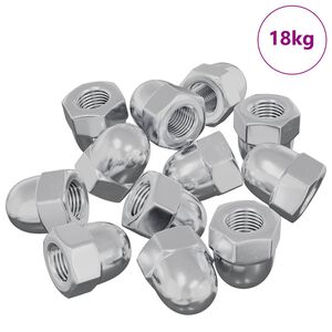 vidaXL Nucă 9574 pcs Argintiu M6 x 10 mm Fier