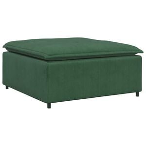vidaXL Modul taburet modular pentru canapea, verde &icirc;nchis, 100x100x48 cm