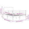 vidaXL Cadru de pat cu tăblie, alb, 120x200 cm, lemn masiv