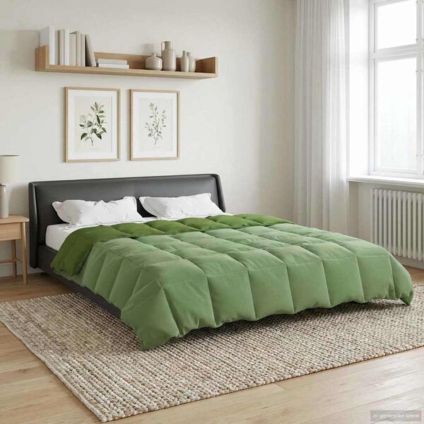 vidaXL Duvet complet pe tot parcursul anului Patos Verde 220 x 240 cm