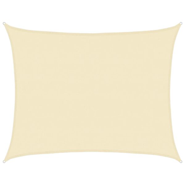 vidaXL Pânză parasolar, crem, 6x7 m, HDPE, 160 g/m²