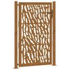 vidaXL Poartă de grădină 100x150 cm, oțel rezistent la intemperii, model cu urme