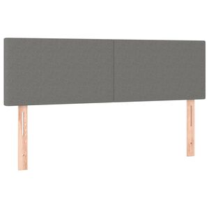 vidaXL Tăblii de pat, gri &icirc;nchis, 144x5x78/88 cm, textil