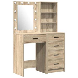 vidaXL Masă de Machiaj 2 pcs Maro 50 x 41 x 135 cm Lemn compozit