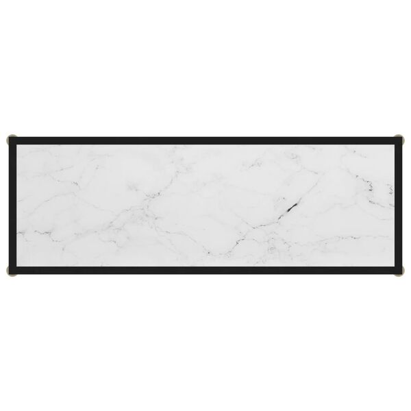 vidaXL Masă consolă, alb, 100 x 35 x 75 cm, sticlă securizată