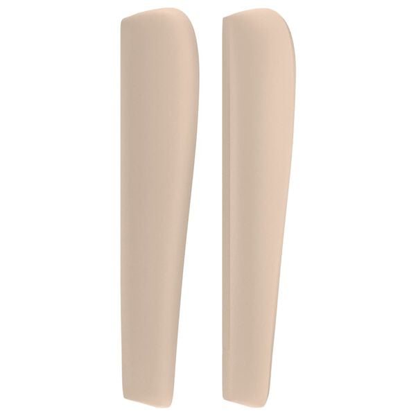 vidaXL Tăblie pat cu aripioare cappuccino 203x23x118/128 cm piele eco
