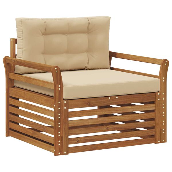 vidaXL Set de canapele de exterior Lemn de acacia solid și poliester