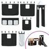 vidaXL Pat etajat de copii cu turn alb/negru 80x200 cm lemn masiv pin