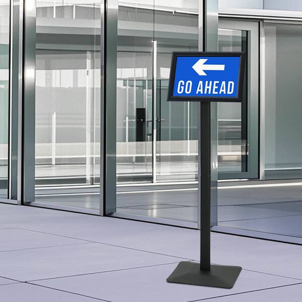 vidaXL Suport poster tip pedestal Argintiu a4 Fontă