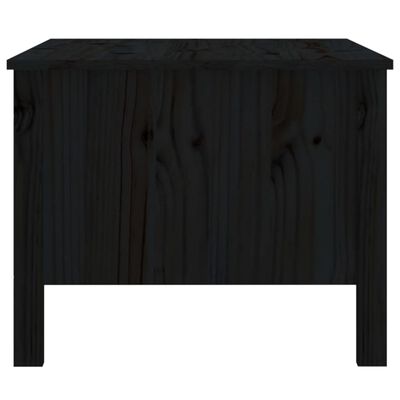 vidaXL Măsuță de cafea, negru, 100x50x40 cm, lemn masiv de pin