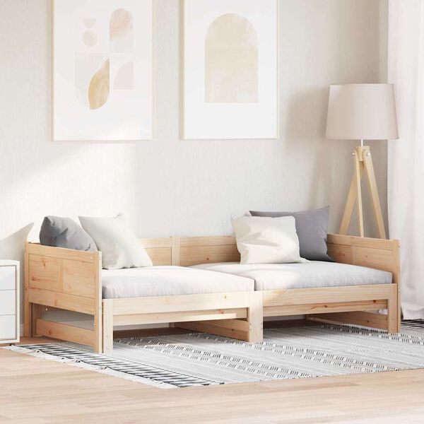 vidaXL Pat de zi extensibil Maro 203,5 x 184 x 56,5 cm