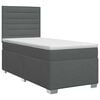vidaXL Pat boxspring cu saltea Gri &icirc;nchis 80 x 200 cm Țesătură