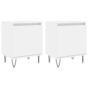 vidaXL Noptiere, 2 buc, alb, 40x30x50 cm, lemn compozit