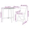 vidaXL Set bistro 3 pcs Maro lemn masiv de acacia