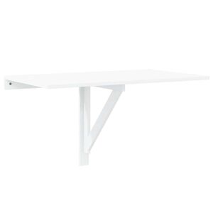 vidaXL Masă perete pliantă alb extralucios 100x60x56 cm lemn compozit