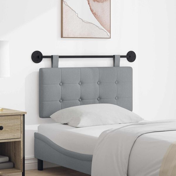 vidaXL Cap de pat suspendat Gri deschis 100 x 55 x 5 cm țesătură