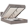 vidaXL Pat otoman cu saltea Taupe 140x190 cm Stofa