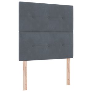 vidaXL Tăblie cap cu headboard Gri &icirc;nchis 80 cm Piele artificială