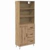 vidaXL Bufet 2 pcs Stejar Artizanal 69,5 x 34 x 180 cm Lemn compozit