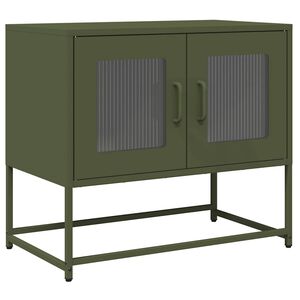vidaXL Dulap TV, verde măsliniu, 68x39x60,5 cm, oțel laminat la rece