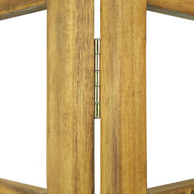 vidaXL Separator cameră/spalier 3 panouri lemn masiv acacia 120x170 cm