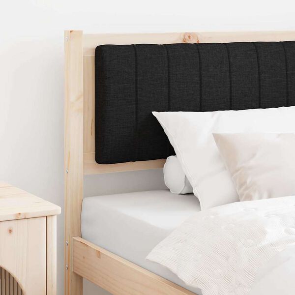 vidaXL Tăblie tapițată cu headboard Maro 100 cm Lemn de pin masiv