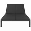 vidaXL Șezlong 1-persoană Negru 206 x 62.5 x 74 cm poliratan