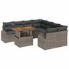 vidaXL Set de canapele pentru grădină 9 pcs Gri Rattan poli