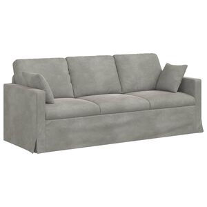 vidaXL Canapea Gri deschis 198 x 78 x 80 cm Catifea