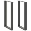 vidaXL Picioare de masă de bar &icirc;n formă de U, 2 buc., antracit, 60x(100-101) cm, oțel