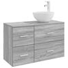 vidaXL Set de mobilier pentru baie 2 buc. Sonoma gri Lemn prelucrat
