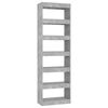 vidaXL Bibliotecă/Separator cameră, gri beton, 60x30x198 cm
