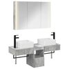 vidaXL Set dulap baie 4 pcs Gri Beton 103,5 x 15,5 x 70 cm
