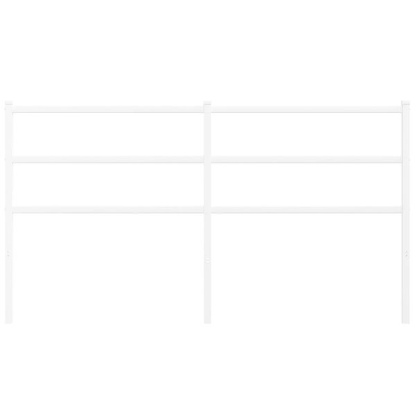 vidaXL Tăblie de pat metalică, alb, 150 cm