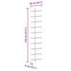 vidaXL Suport sticle de vin, de perete, 10 sticle, 2 buc, auriu, metal