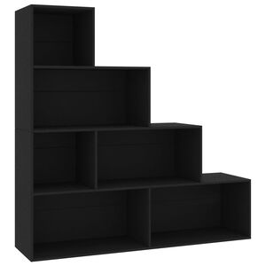vidaXL Bibliotecă/Separator cameră, negru 155x24x160 cm lemn prelucrat