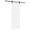 vidaXL Ușă glisantă 83 x 232 cm Lemn masiv de pin Alb și negru