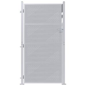 vidaXL Poartă de grădină Argintiu 96 x 200 cm Oţel inoxidabil
