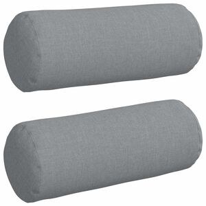 vidaXL Perne Bolster 2 pcs Gri deschis &Oslash; 15 x 40 cm țesătură
