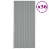 vidaXL Panou de acoperiș 36 pcs Gri 100 x 45 cm Oțel galvanizat