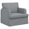 vidaXL Canapea 2 pcs Gri deschis 162 x 80 x 85 cm țesătură