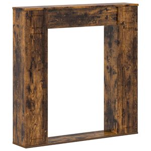 vidaXL Cadru pentru șemineu Stejar fumuriu 100 x 20 x 100 cm