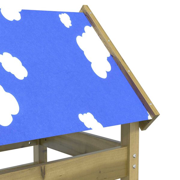 vidaXL Turn de joacă Maro 85 x 52,5 x 239 cm Lemn impregnate solid